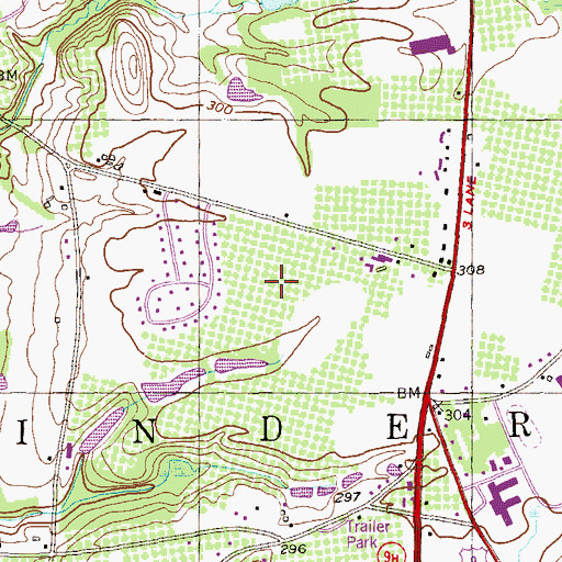 Topographic Map of Yonder Fruit Farms, NY