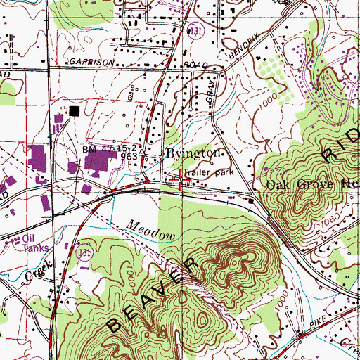Topographic Map of Karns Mobile Home Kort, TN