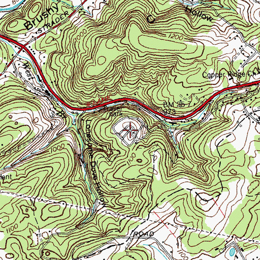 Topographic Map of Twi-lite Zone Mobile Home Park, TN