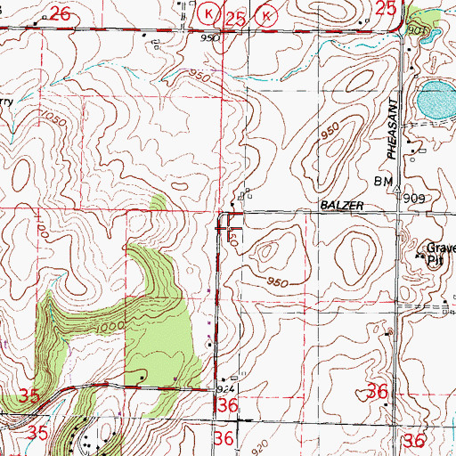 Topographic Map of Bicklers Apple Farm, WI