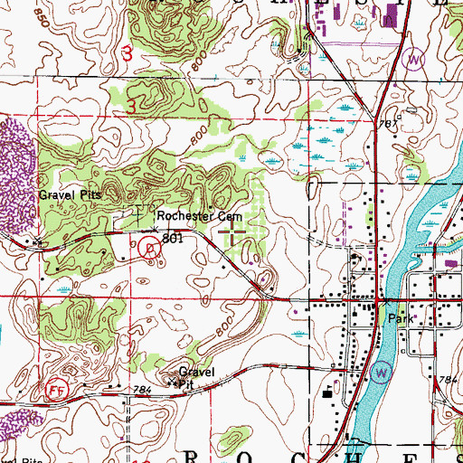 Topographic Map of Ela Orchard, WI