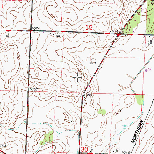 Topographic Map of Eplegaarden, WI