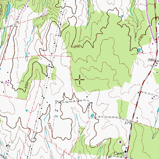 Topographic Map of Byrne's Ridge Park, VA