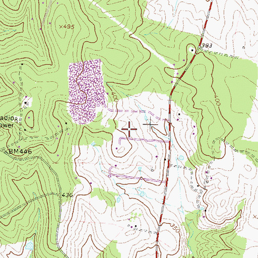 Topographic Map of Loudoun County Landfill, VA