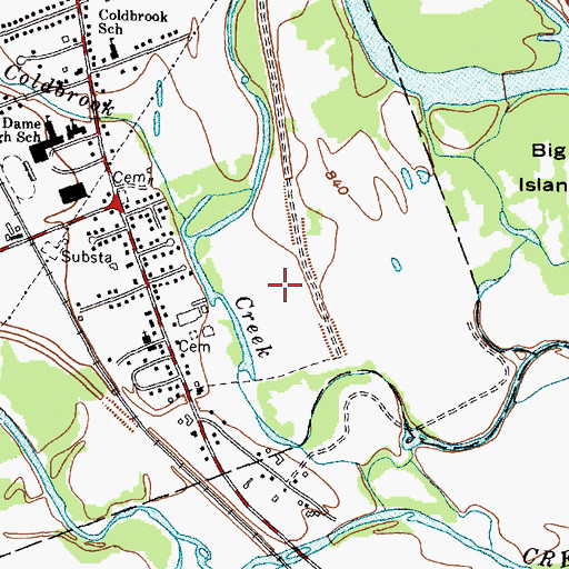 Topographic Map of Bradley Farms, NY