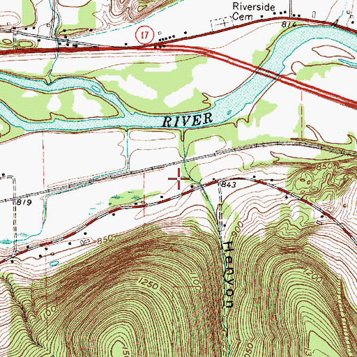 Topographic Map of Millards Berry Farm, NY