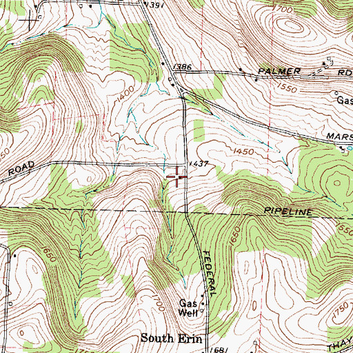 Topographic Map of Ruff Acres Farm, NY