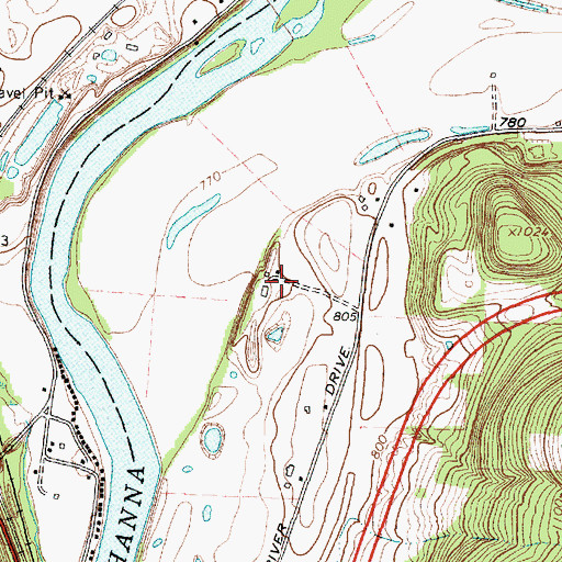 Topographic Map of Johnson Farms, NY