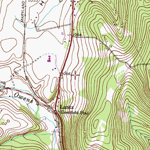 Topographic Map of Scenic View Orchards, MD