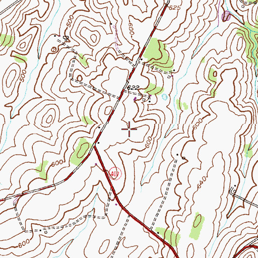 Topographic Map of Shady Hill Farm And Orchard, MD