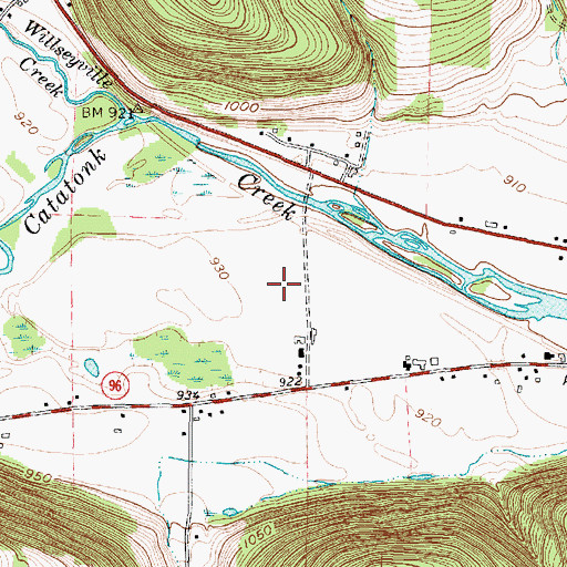 Topographic Map of AA Dairy, NY
