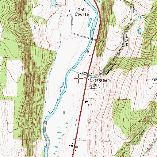 Topographic Map of Fish Haven Farm, NY