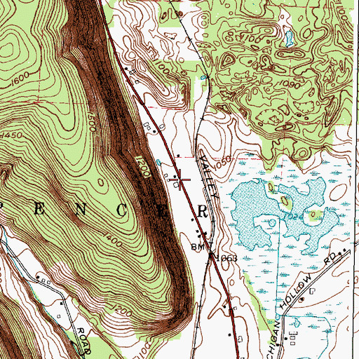 Topographic Map of Mandeville Farm, NY