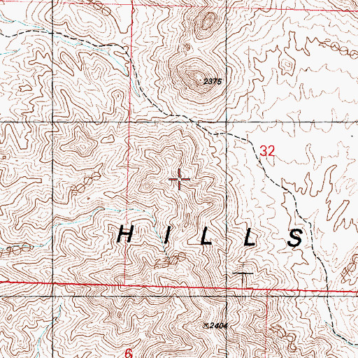 Topographic Map of Castaneda Hills, AZ