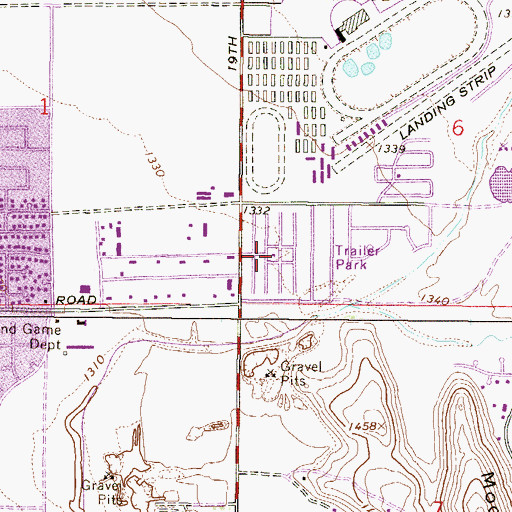 Topographic Map of Turf Mobile Manor, AZ