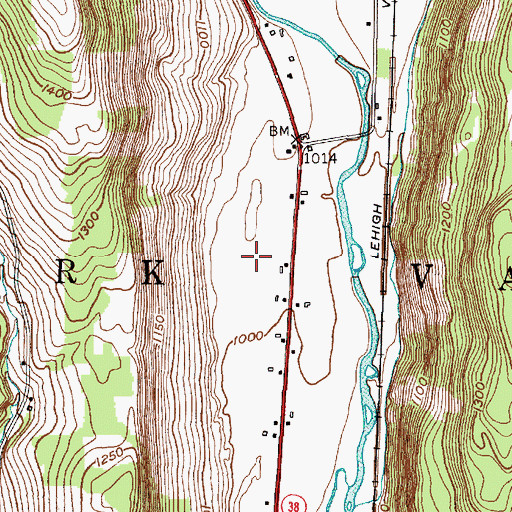 Topographic Map of Stoughton Farm, NY