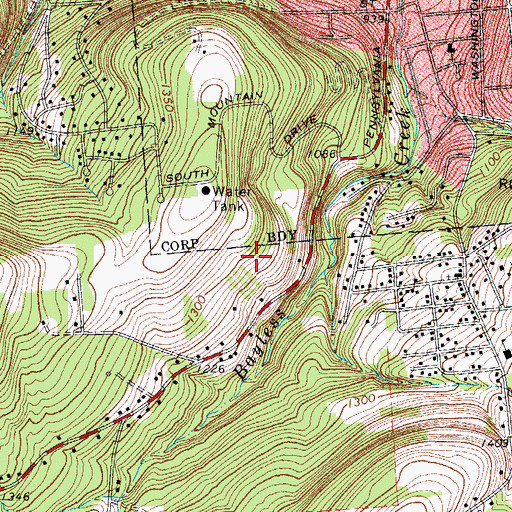 Topographic Map of Lone Maple Farm, NY