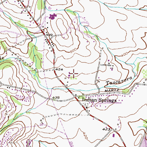 Topographic Map of Yankeeland Farms, MD
