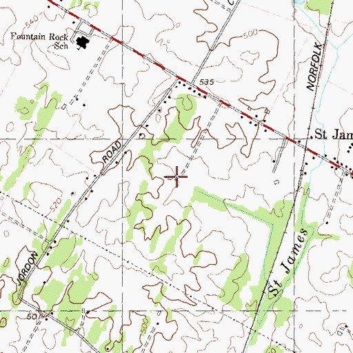 Topographic Map of Fountain Rock Farm, MD