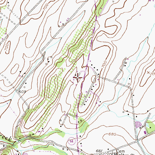 Topographic Map of Ivy Hill Farm, MD