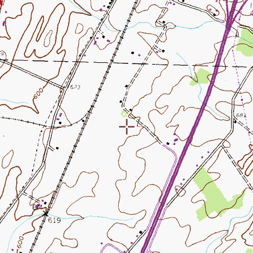 Topographic Map of Brown's Mill Poultry Farm, PA