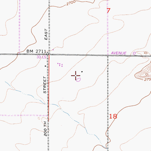 Topographic Map of Wilsona Ranch, CA