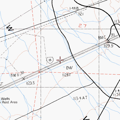 Topographic Map of Windmill, CA