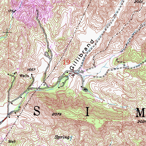 Topographic Map of Windmill Canyon, CA