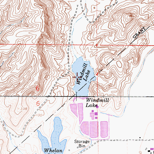 Topographic Map of Windmill Lake, CA