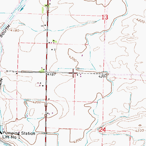 Topographic Map of B 1 D Lateral, ID