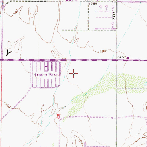 Topographic Map of Turtle Creek, AZ