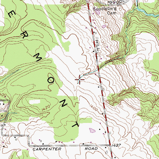 Topographic Map of Field Of Dreams Farm, NY