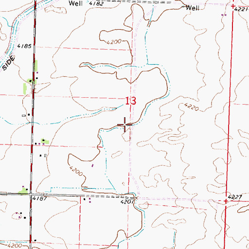 Topographic Map of B 1 Lateral, ID