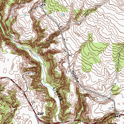Topographic Map of Hills Christmas Tree Farm, NY