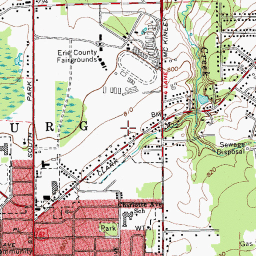 Topographic Map of Lockwoods Greenhouses And Farm, NY