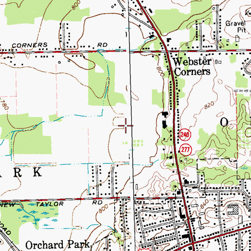 Topographic Map of Saville Farms, NY