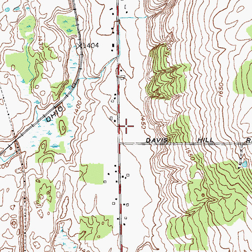 Topographic Map of Watermans Greenhouse And Garden Center, NY