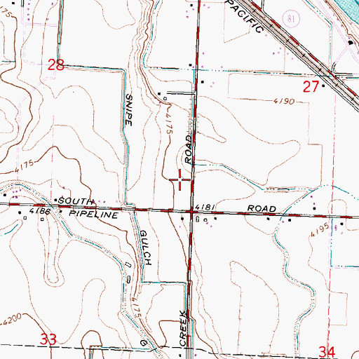 Topographic Map of G 12 1/2 Pipeline, ID