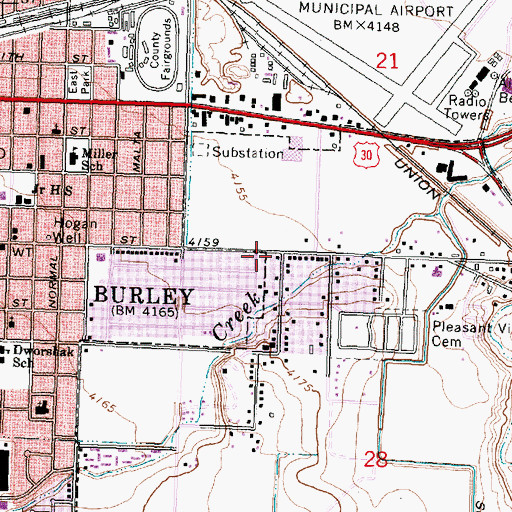 Topographic Map of G 152 Lateral, ID