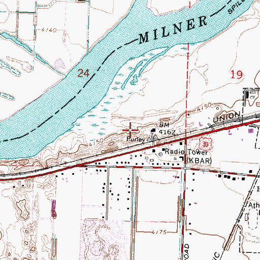 Topographic Map of G 16 B Lateral, ID