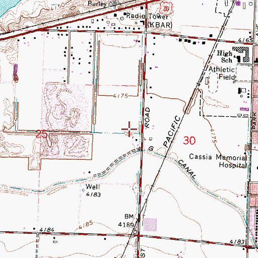 Topographic Map of G 16 Lateral, ID