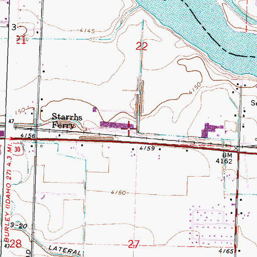Topographic Map of G 18 D Lateral, ID