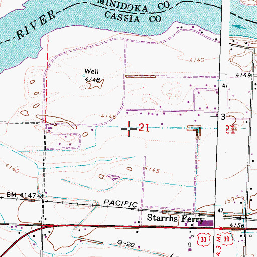 Topographic Map of G 19 D Lateral, ID