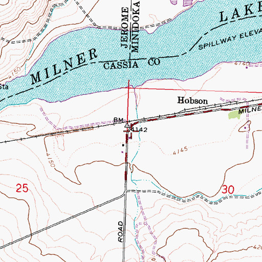 Topographic Map of G 20 Drain, ID