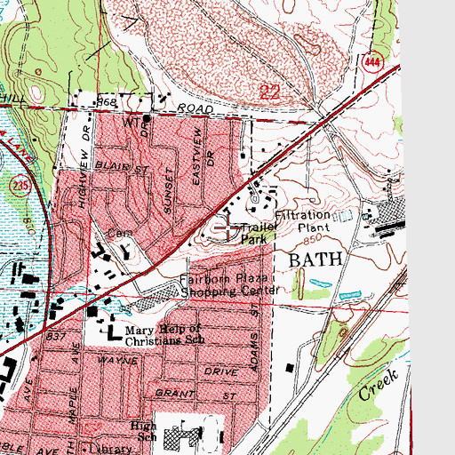 Topographic Map of Fairborn Mobile Home Park, OH