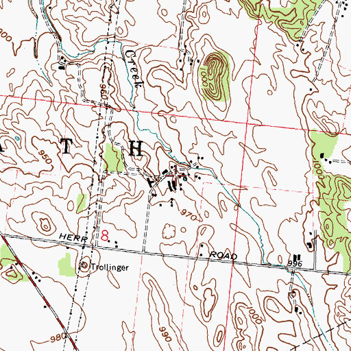 Topographic Map of Pitstick Pork Farms, OH
