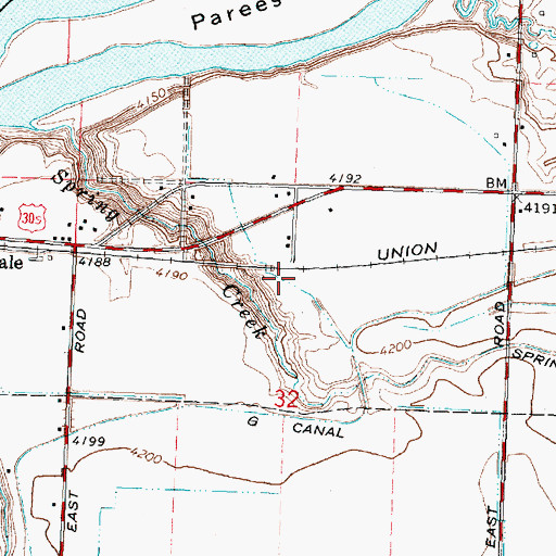 Topographic Map of G 8 Lateral, ID