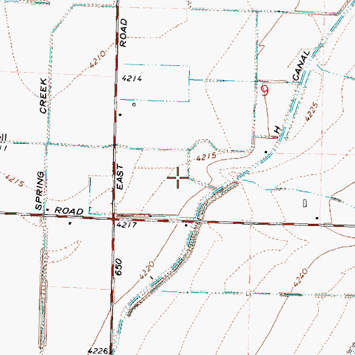 Topographic Map of H 10 Lateral, ID