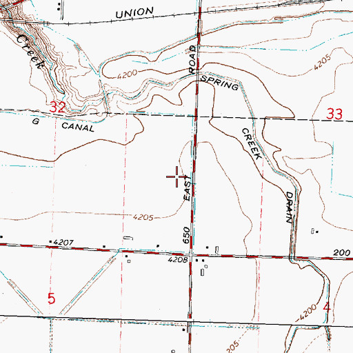 Topographic Map of H 12 N Lateral, ID