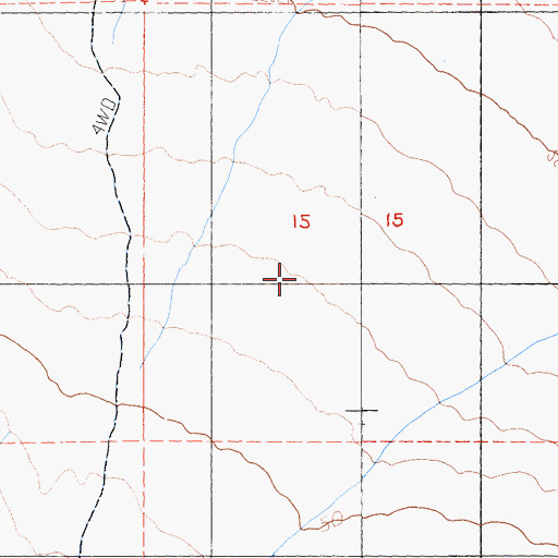 Topographic Map of Wingate Wash, CA